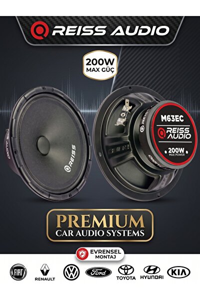 Reiss Audio Çifti 400W - 200 Rms 16 Cm Oto Midrange Hoparlör Yüksek Ses Kalitesi