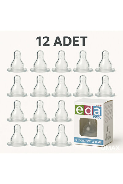 Eda Bebe Eda Silikon Biberon Başlığı *12 Adet+Hediyeli