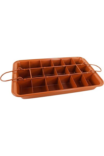 GENERAL Brass Color Square Baking Tray with Carbon Steel and Brass Material