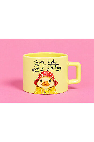 Genel Markalar Mugtory – “Ben Öyle Uygun Gördüm” Ördek Desenli Hediyelik Sera...