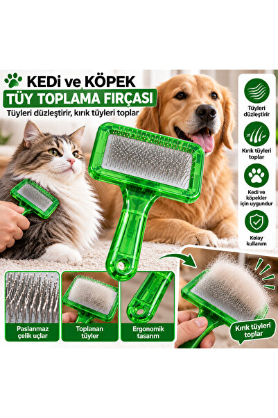 Kedi köpek tüy düzleştirici ve kırık tüy toplayıcı