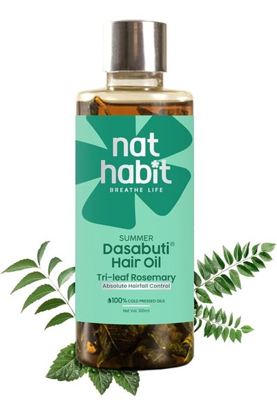 Nat Habit زيت الشعر الصيفي بالكركديه والأملا للرجال والنساء، يساعد في نمو الش...