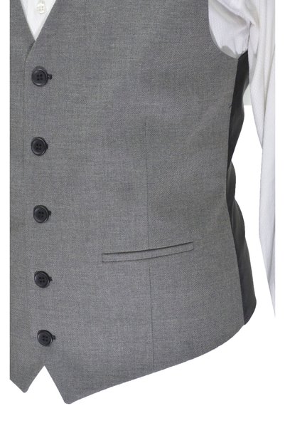 MENTOR REGALO Men's V-Neck Vest Gray Textured 56104