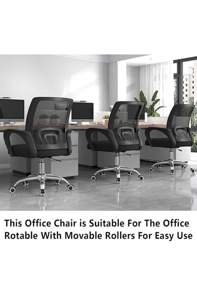 GENERAL Office Chair Ergonomic Computer Chair Mid Back Adjustable Desk Chair with Lumbar Support Armrest, Sw