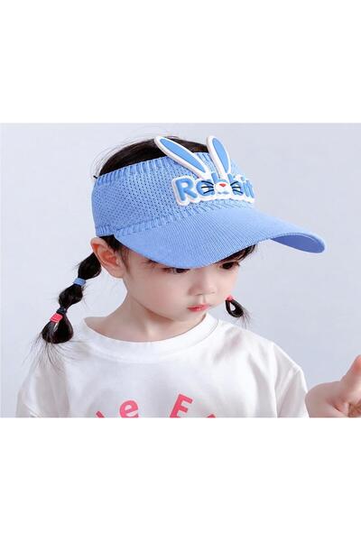PAZARCLUB Girl Child 2-8 Years Old Sun Protection Summer Visor Visor Hat with...
