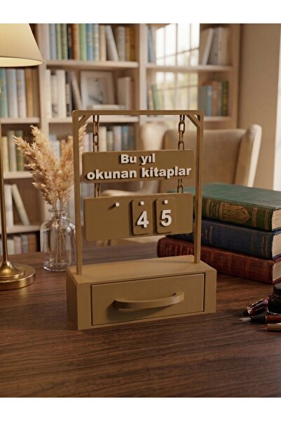 Dekoratif Kitap Okuma Sayacı Kitaplık Aksesuarı Hediyelik Obje