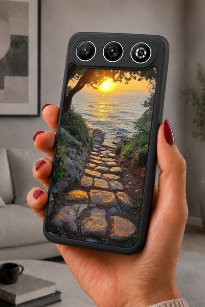 General Mobile غطاء متوافق مع GM 26، مطبوع، أسود غير لامع، سيليكون ناعم، واقي...