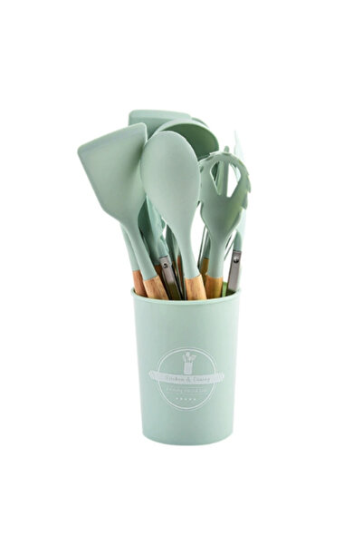 OEM Premium Silicone Kitchen Utensil Set with Ergonomic Bamboo Handles – Dura...