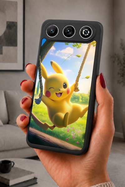 General Mobile Gm 26 Compatible Printed, Matte Black, Soft Silicone, Protecti...