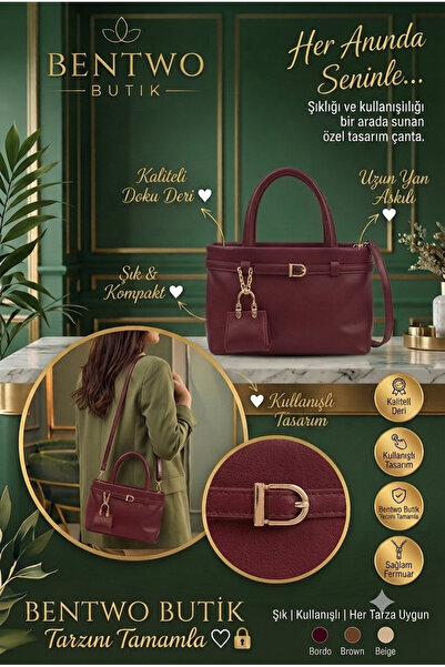Butik Kadın Bordo Kemer