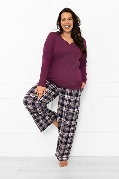 Other Pijama de damă cu mânecă lungă și pantaloni lungi, Donatella XL