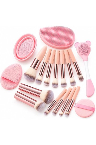 Yelajoy 18 Pcs Makeup Brush Set Concealers Eye Shadows Blush