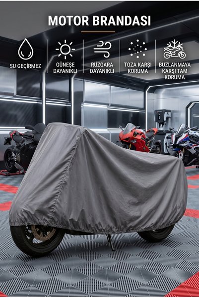 Depozee Kawasaki Ninja H2 R Arka Çanta Uyumlu Motor Branda Örtü Miflonlu Prem...