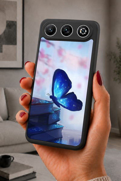 General Mobile غطاء متوافق مع GM 26، مطبوع، أسود غير لامع، سيليكون ناعم، واقي...