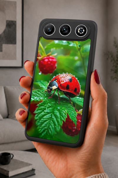 General Mobile Gm 26 Compatible Printed, Matte Black, Soft Silicone, Protecti...