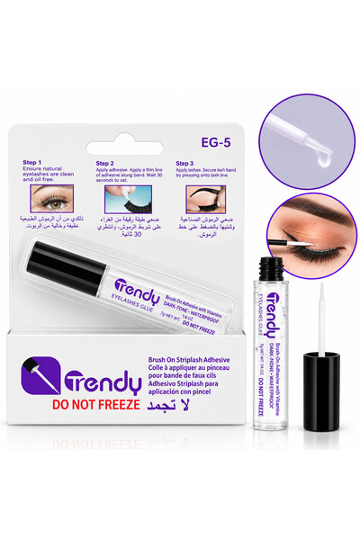 TRENDY Eg-5 Eyelash Glue with Brush for Easy and Precise Application, Designe...