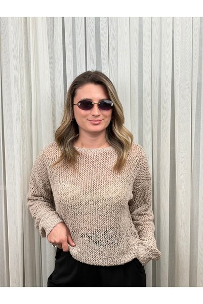 AlisBoutique BÜRÜMCÜK DELİKLİ MODEL TRİKO BLUZ