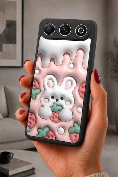 General Mobile Gm 26 Compatible Printed, Matte Black, Soft Silicone, Protecti...
