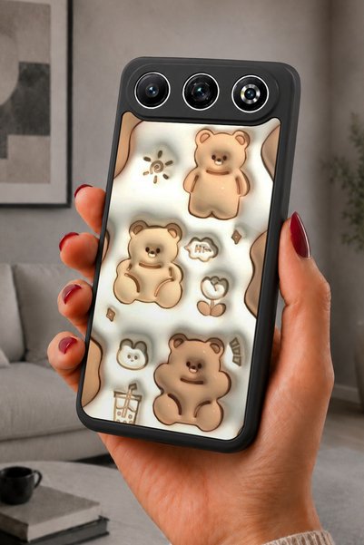 General Mobile Gm 26 Compatible Printed, Matte Black, Soft Silicone, Protecti...