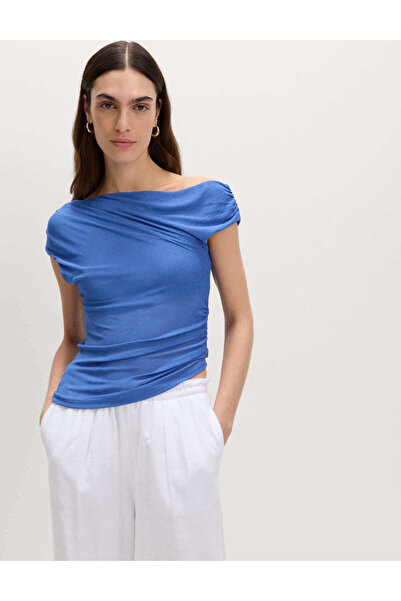 Marks & Spencer Asimetrik Kesim Tül Bluz
