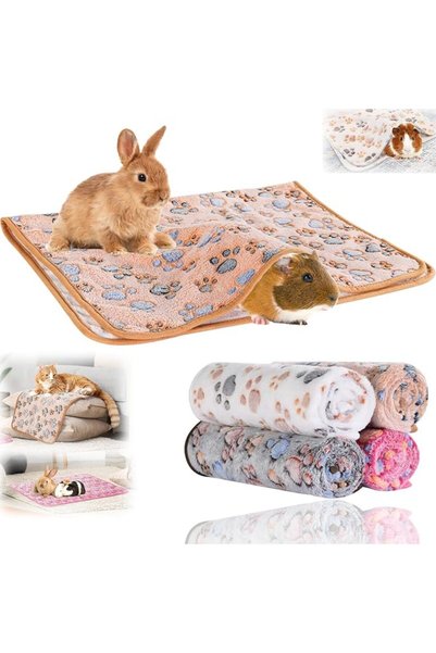 AZONEE 4Pcs Inch Guinea Blanket, 30X20, Pad Hamster Bed Mat for Bunny, Bunny ...