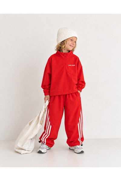 hety Children's Unisex Waterproof Parachute Fabric Oversized Tracksuit Set wi...