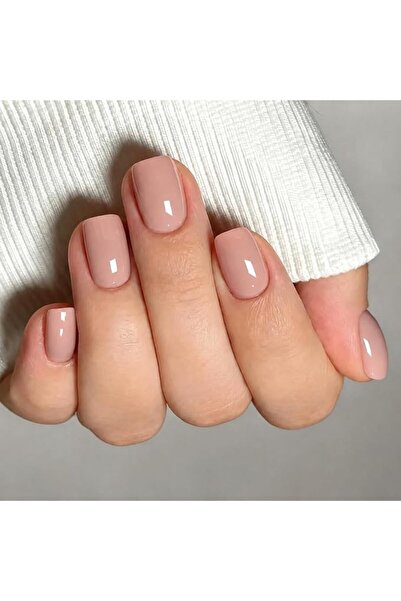 modelones Store Modelones Medium Almond Press on Nails Nude Pink Fake Nails, ...