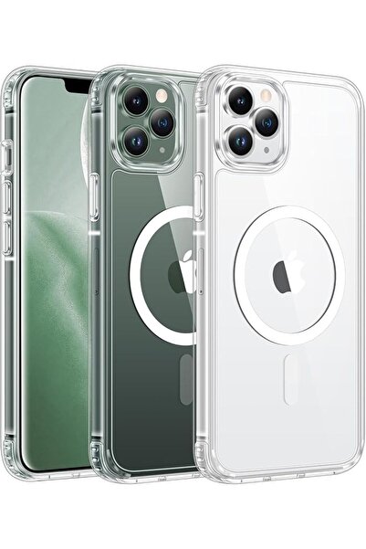 Generic Magnetic Clear Case for iPhone 11 Pro, Anti-Yellowing Transparent Sli...
