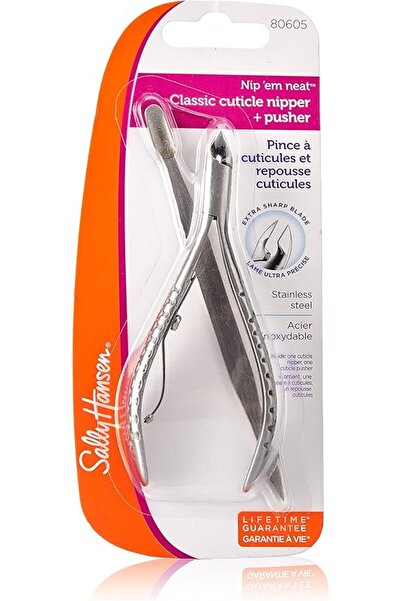 Sally Hansen Beauty Tools, Nip'em Neat-Cuticle Nipper with pusher, 1/2 Jaw