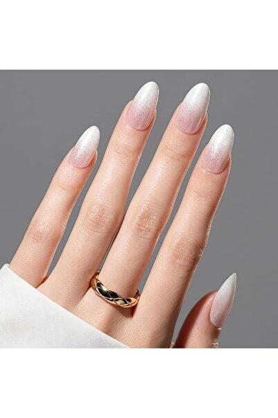 modelones Store Modelones Medium Almond Press on Nails Nude Pink Fake Nails, ...