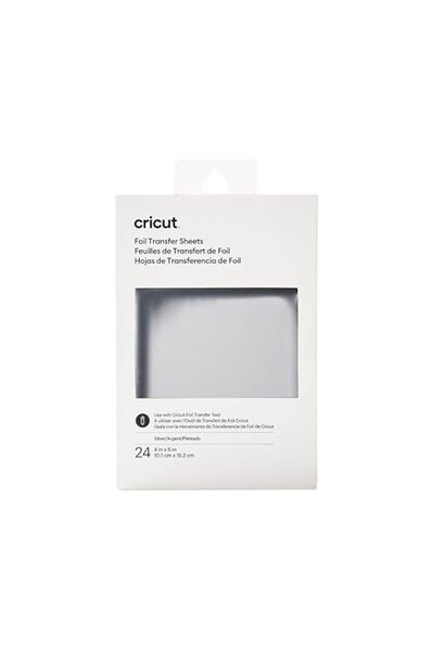 Cricut ورق فويل من كريكات مقاس 10x15 سم، 24 ورقة (فضي)، من سيركت