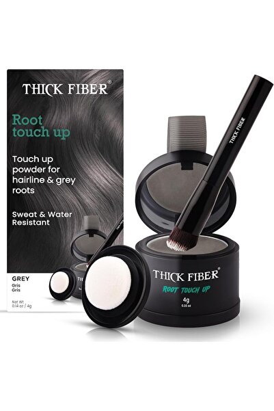 Thick Fiber بودرة تغطية جذور الشعر - مجموعة مكونة من مسحوق مقاوم للماء والعرق...