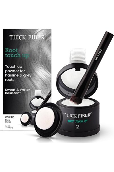 Thick Fiber بودرة تغطية جذور الشعر - مجموعة مكونة من مسحوق مقاوم للماء والعرق...