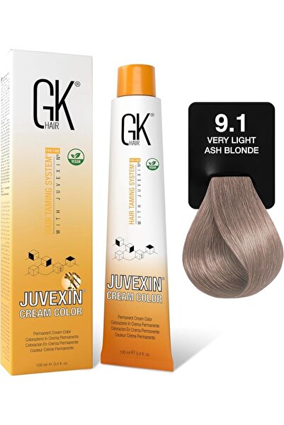 GK HAIR كريم تلوين الشعر 8 بلون أشقر فاتح طبيعي – تغطية كاملة للشعر الرمادي ب...