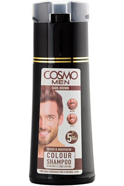 CD Cosmo Designs شامبو طبيعي لتلوين اللحية باللون البني الداكن للجنسين - 180 ...