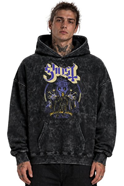 SEVBANO Hanorac cu glugă, imprimat, unisex, supradimensionat, lavabil, Ghost ...