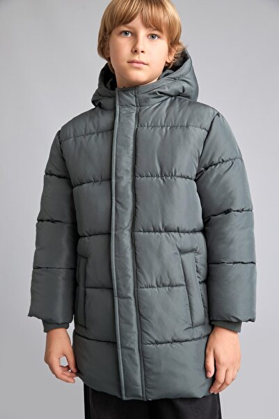 DeFacto Waterproof Hooded Inflatable Taffeta Parka for Boys H0454A826Wn