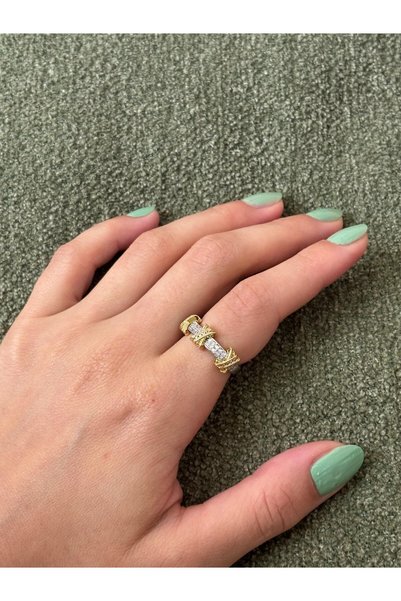 nunu takı Knitted Pattern Silver Ring