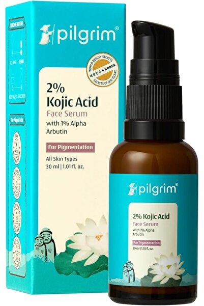 Pilgrim سيروم حمض الكوجيك للوجه، 30 مل، مع ألفا أربوتين واللوتس الأبيض للبقع ...