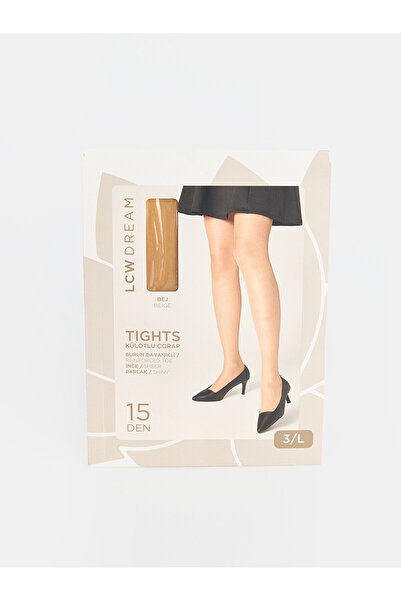 LC Waikiki Two Mt Shop Quality Lcw Dream Beige Plain Women's Pantyhose