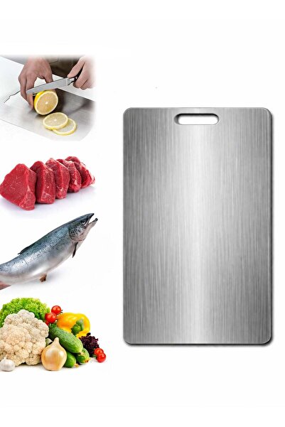 Generic 304 Stainless Steel Cutting Board For Kitchen, Meat, Fruit, Pastry, P...
