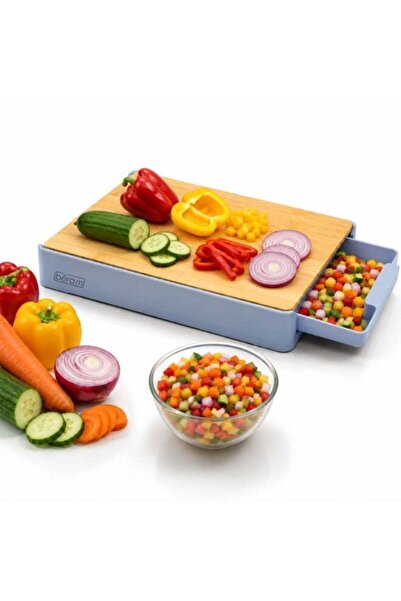 Generic BERAM Bamboo Cutting Board with Storage Drawer, Wooden Chopping Board...