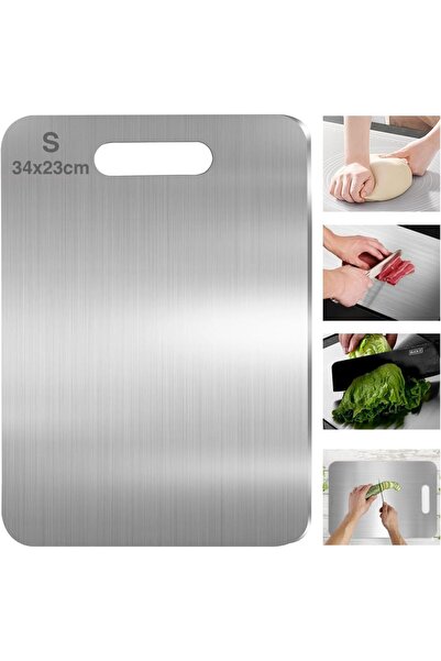 Generic MAX-EMA Stainless Steel Chopping Board 34x23cm For Kitchen Sus 304 He...