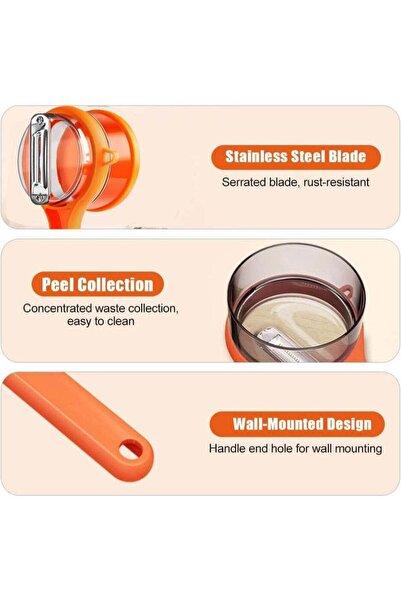 Generic Upgrade Fruit & Vegetable Kitchen Peeler with Storage Box -Safe and E...
