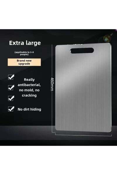 Generic Antibacterial Stainless Steel Cutting Board 30*46cm extra large size