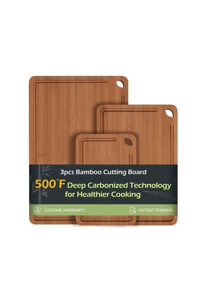 Generic Home Smart Wooden Cutting Board set of 3 Modern wooden serving board,...