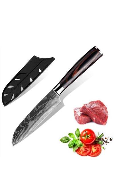 Generic Santoku Knife 5 Inch, Kitchen Chopping Knives for Vegetable Fruit Cut...