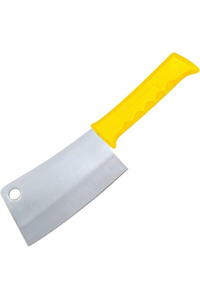 Generic Kitchen Master 6 Inch Stainless Steel Meat Cleaver with Yellow Handle