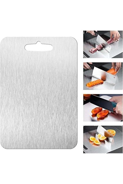 Generic Cutting Board, Double-Sided Food Grade 304 Stainless Steel Cutting Bo...