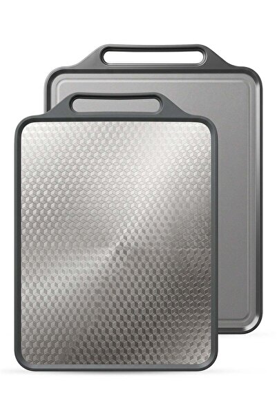 Generic Duravel Stainless Steel Cutting Board, Double Sided Chopping Board fo...